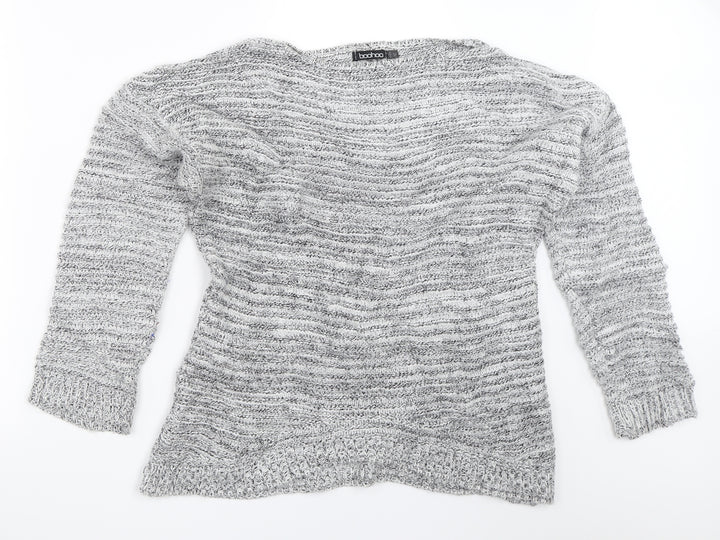 Boohoo Womens Grey   Pullover Jumper Size S