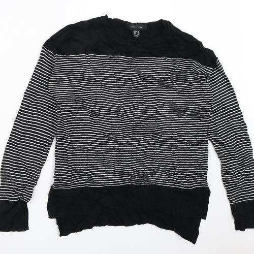 Atmosphere Womens Black Striped  Pullover Jumper Size 10