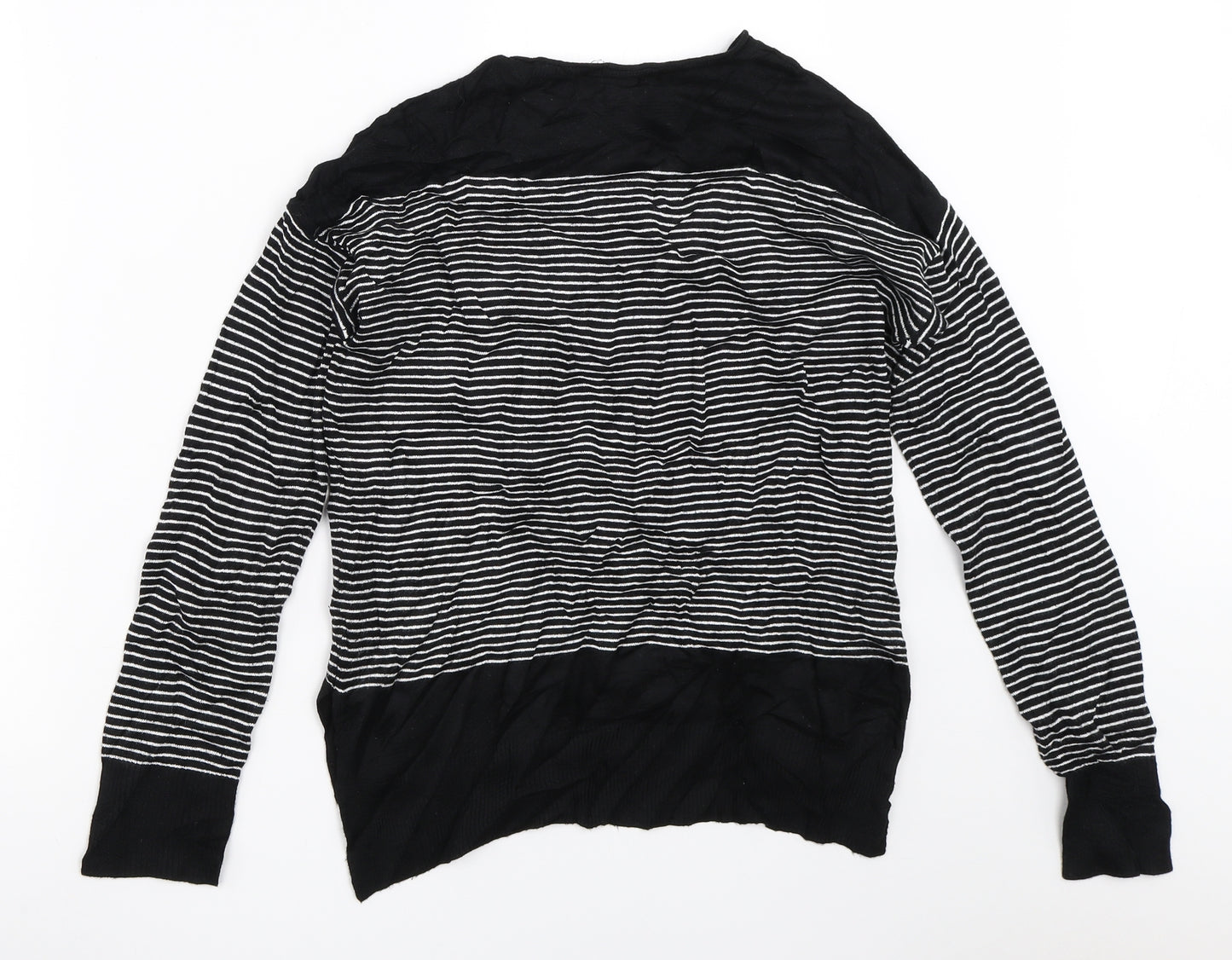Atmosphere Womens Black Striped  Pullover Jumper Size 10