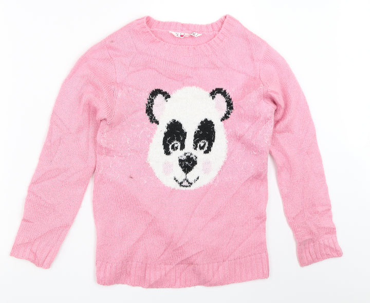 Love Me Girls Pink   Pullover Jumper Size 11-12 Years