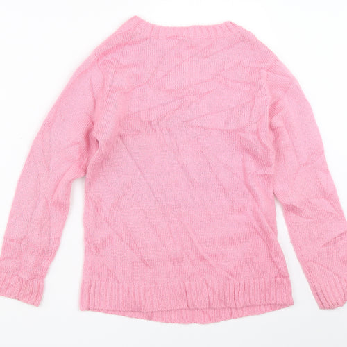 Love Me Girls Pink   Pullover Jumper Size 11-12 Years