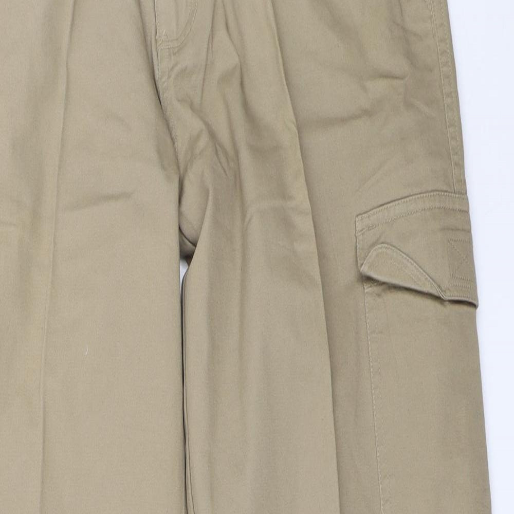 Urban Vintage Mens Beige   Cargo Trousers Size 36 in L31 in