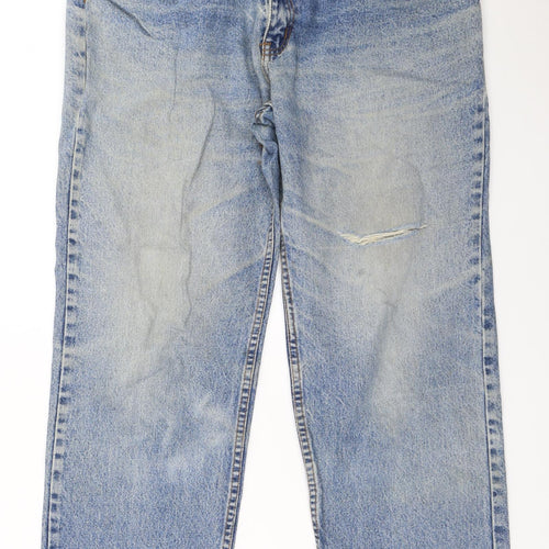B Original Womens Blue  Denim Straight Jeans Size 34 in L27.5 in