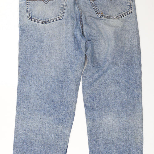 B Original Womens Blue  Denim Straight Jeans Size 34 in L27.5 in