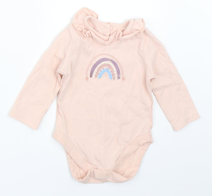 George Girls Pink Babygrow One-Piece Size 3-6 Months