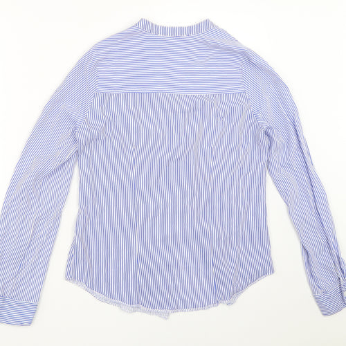 Atmosphere Womens Blue Striped  Basic Button-Up Size 6