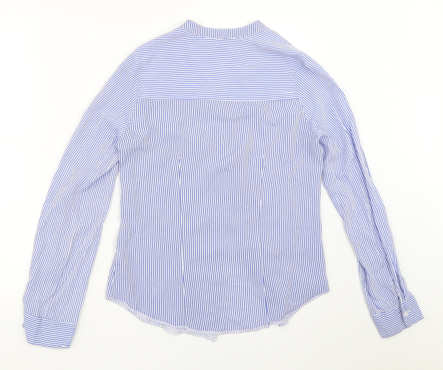 Atmosphere Womens Blue Striped  Basic Button-Up Size 6