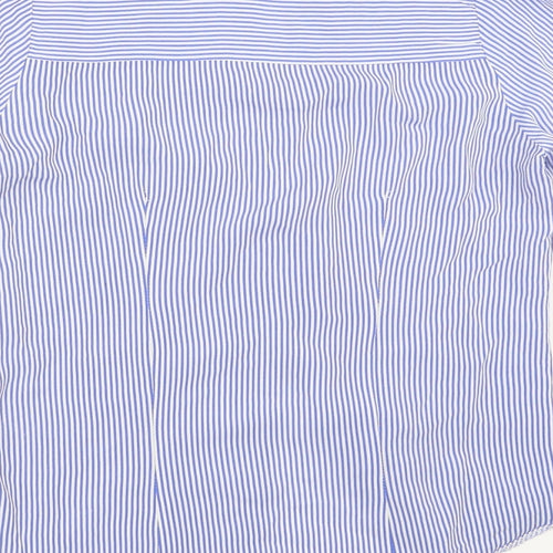 Atmosphere Womens Blue Striped  Basic Button-Up Size 6