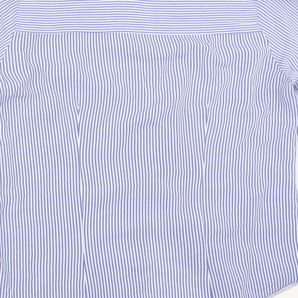 Atmosphere Womens Blue Striped  Basic Button-Up Size 6