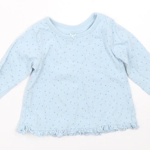 George Girls Blue   Basic T-Shirt Size 0-3 Months
