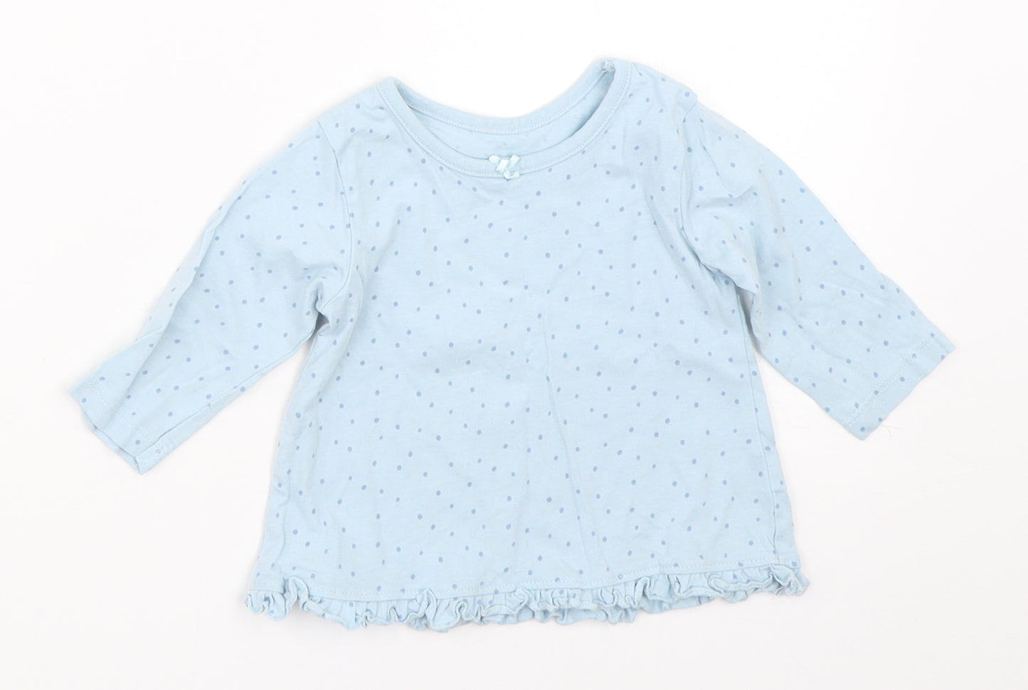 George Girls Blue   Basic T-Shirt Size 0-3 Months