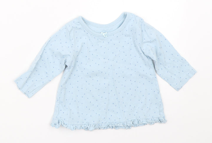 George Girls Blue   Basic T-Shirt Size 0-3 Months