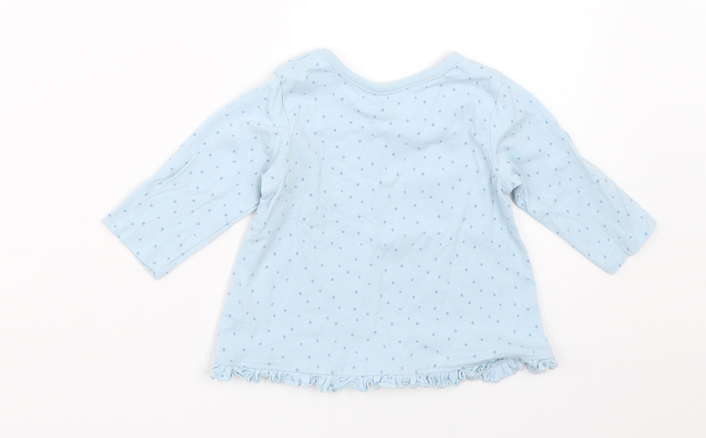 George Girls Blue   Basic T-Shirt Size 0-3 Months
