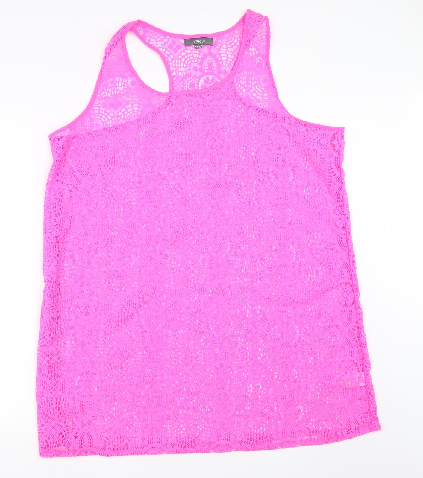 Studio Womens Pink   Basic Tank Size 20