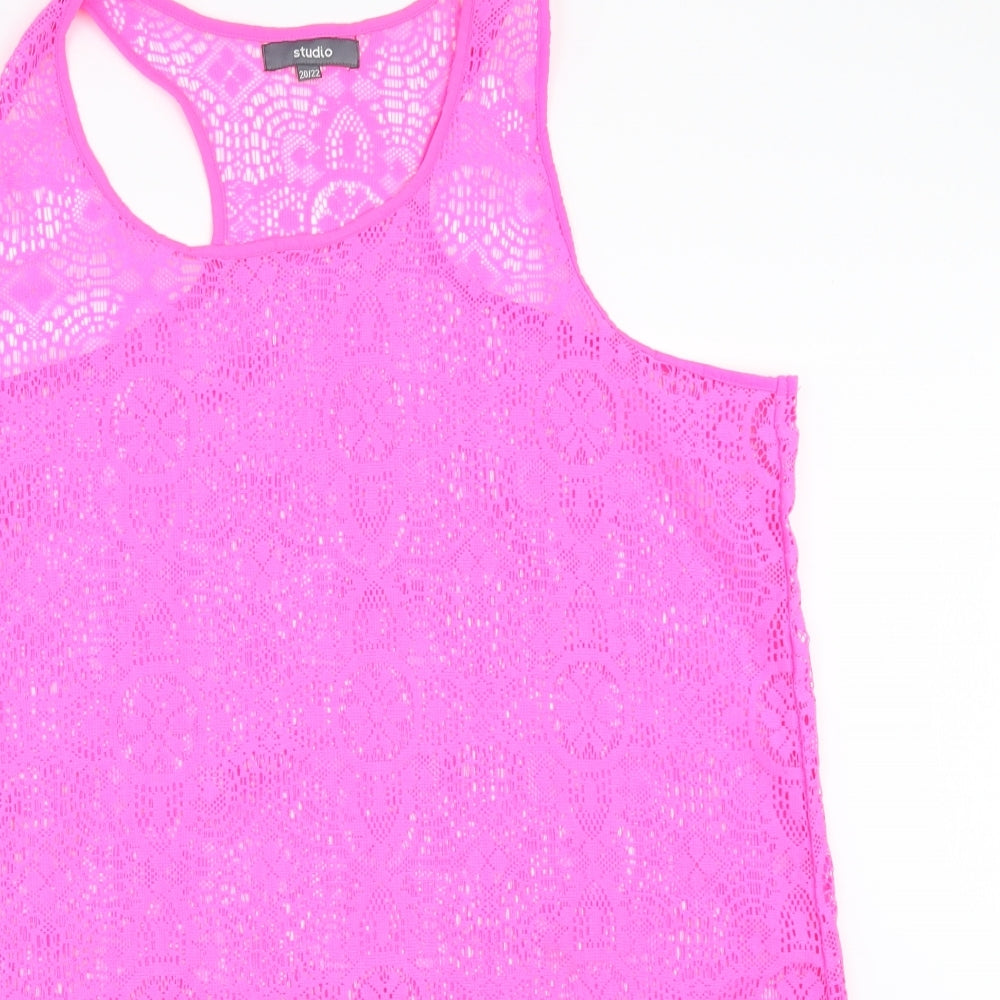 Studio Womens Pink   Basic Tank Size 20