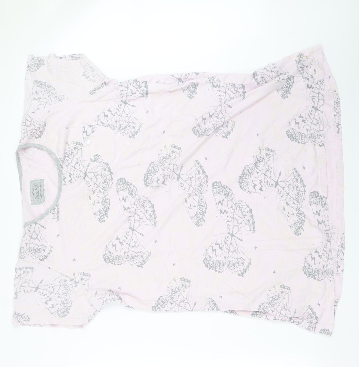 Peacocks Womens Pink Solid  Top Pyjama Top Size 18