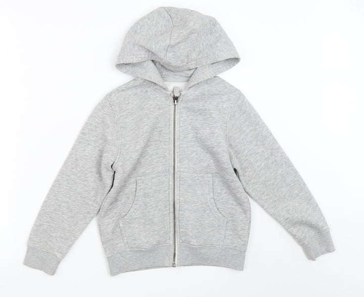 NEXT Girls Grey Full Zip Hoodie Size 5-6 Years