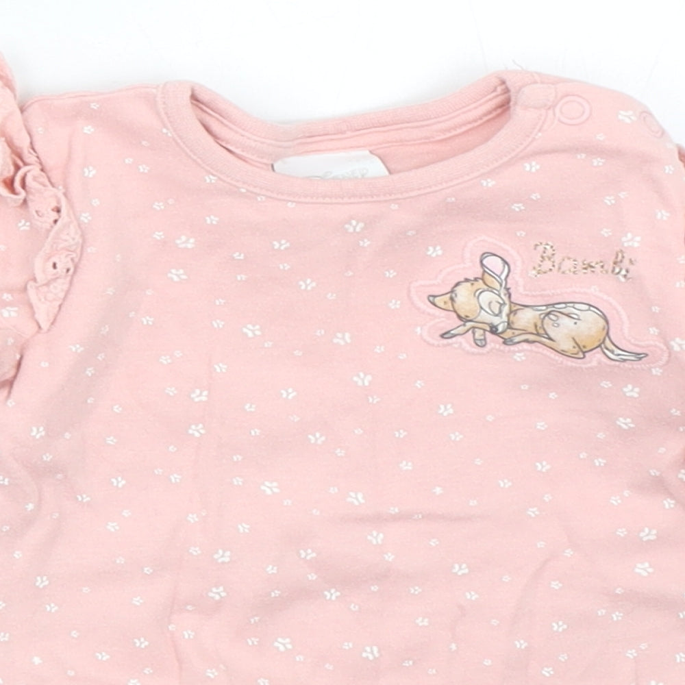 F&F Girls Pink   Babygrow One-Piece Size 3-6 Months  - bambi