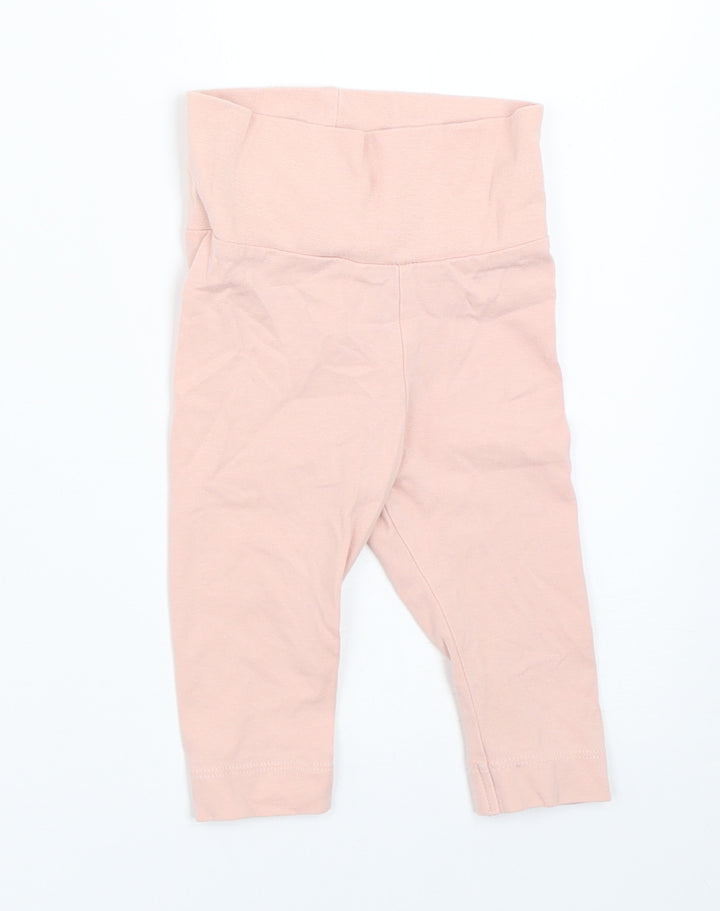 H&M Girls Pink Capri Trousers Size 3-6 Months