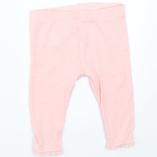M&Co Girls Pink   Capri Leggings Size 3-6 Months