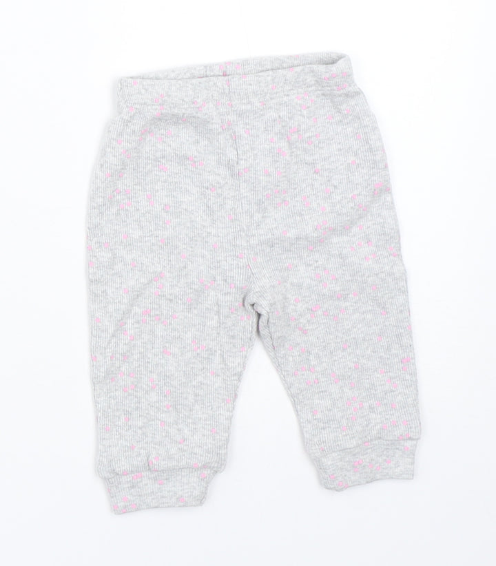 Mothercare Girls Grey   Jogger Trousers Size 0-3 Months