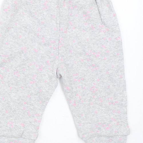 Mothercare Girls Grey   Jogger Trousers Size 0-3 Months
