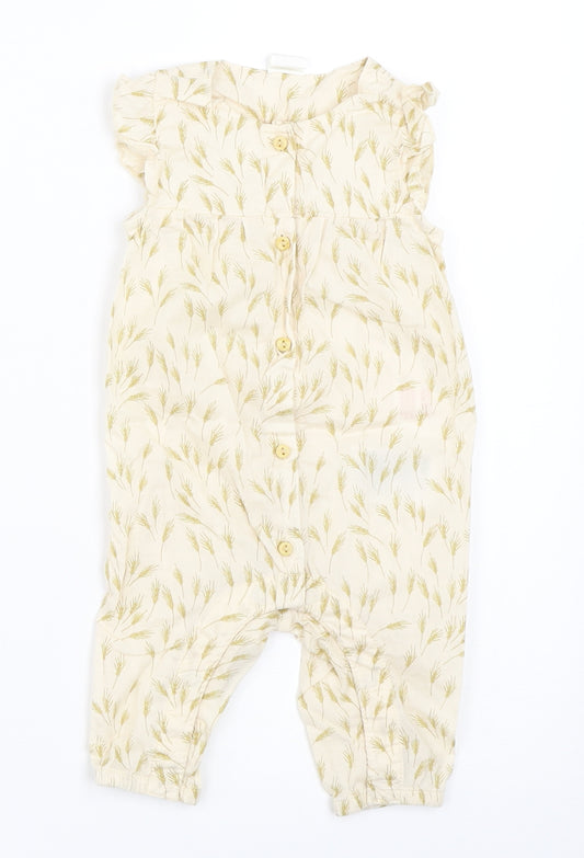 H&M Girls Beige   Romper One-Piece Size 0-3 Months