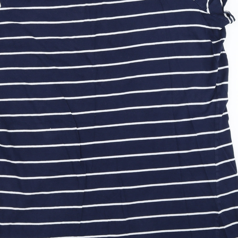 F&F Womens Blue Striped  Top Pyjama Top Size 20