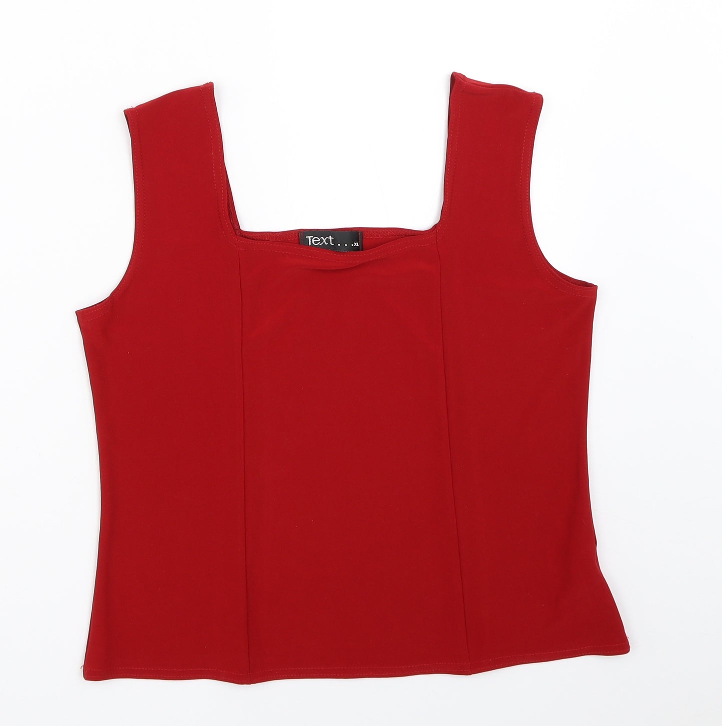 TEXT Womens Red   Basic Blouse Size XL