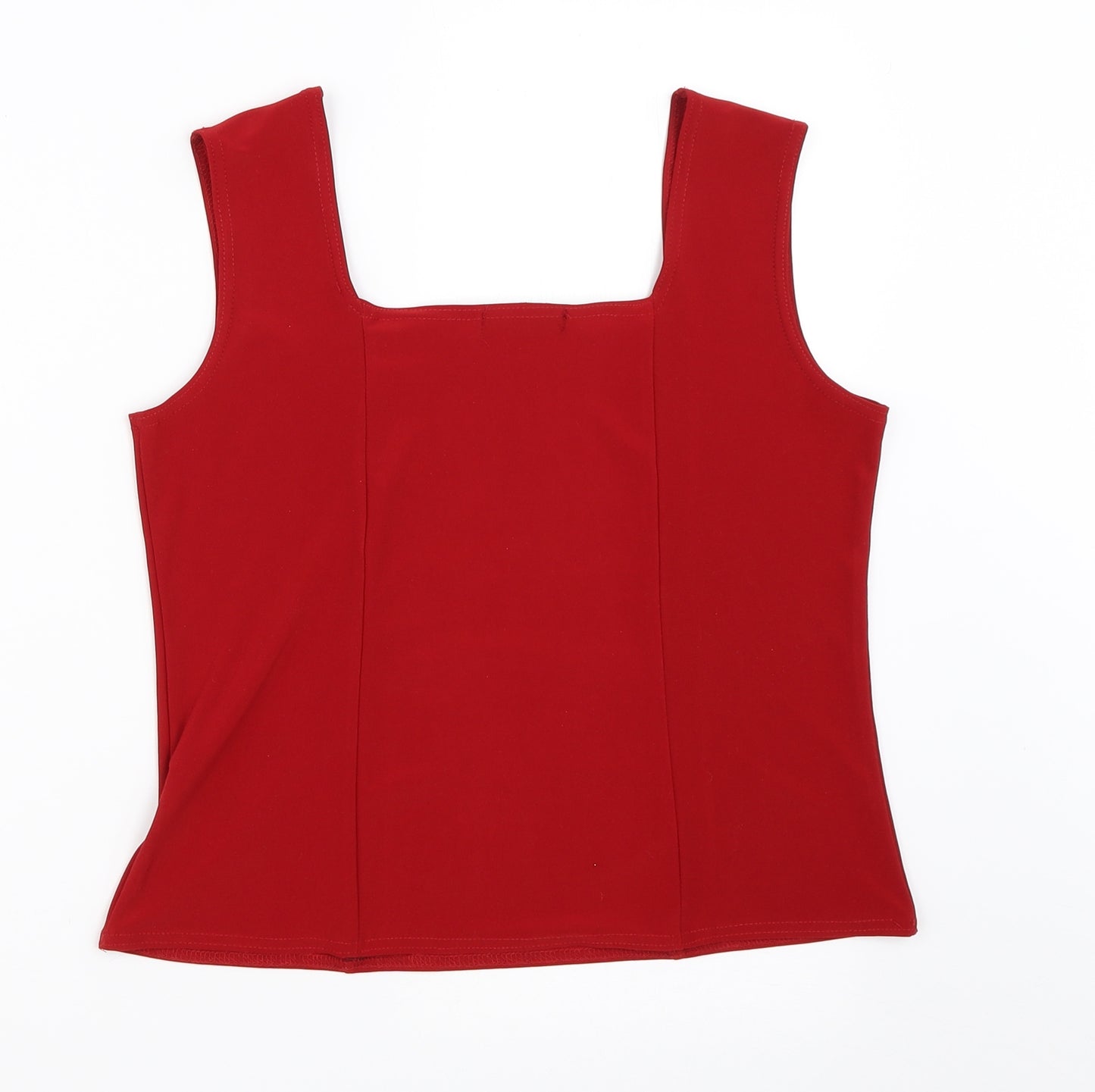 TEXT Womens Red   Basic Blouse Size XL