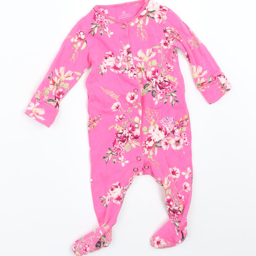 NEXT Girls Pink Floral  Babygrow One-Piece Size 3-6 Months