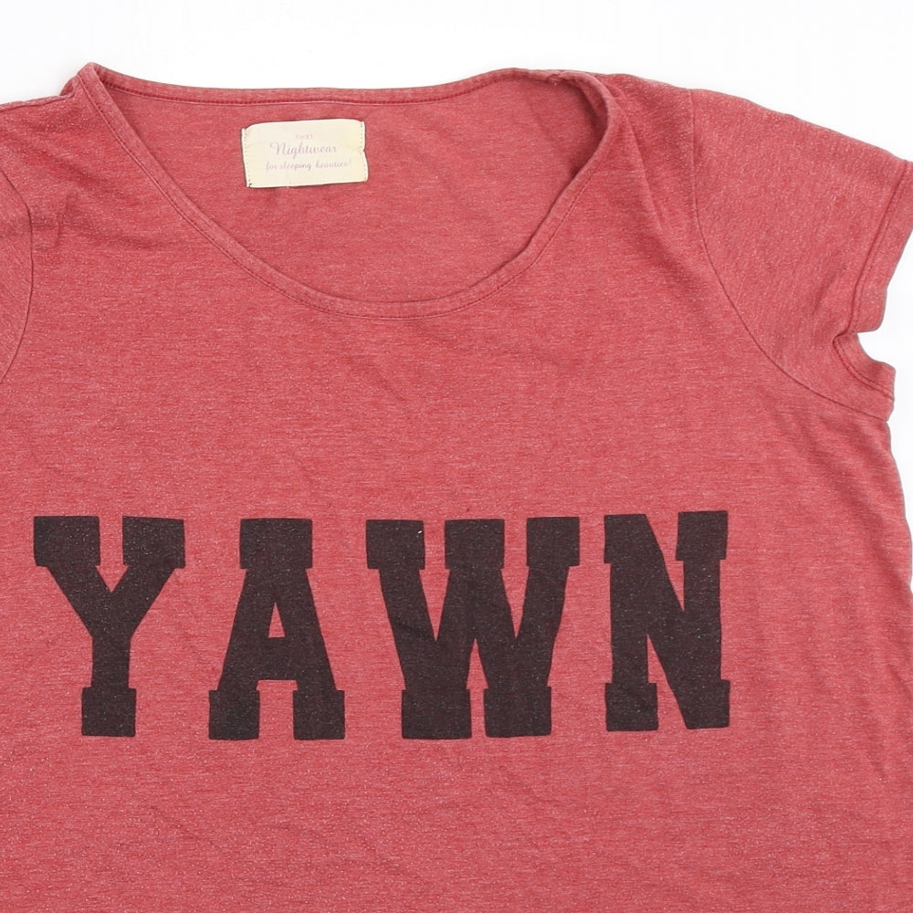 NEXT Womens Red Solid  Top Pyjama Top Size 14