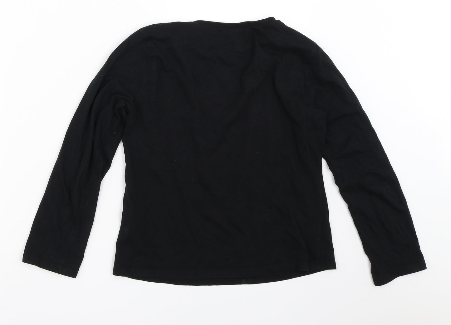 George Girls Black   Basic T-Shirt Size 9-10 Years  - dance