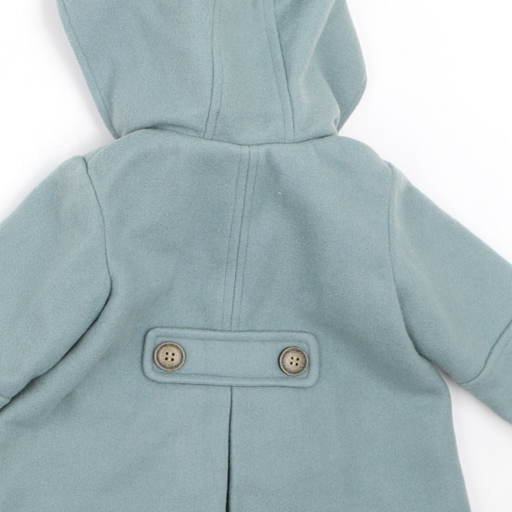 NEXT Girls Blue   Overcoat Coat Size 3-6 Months