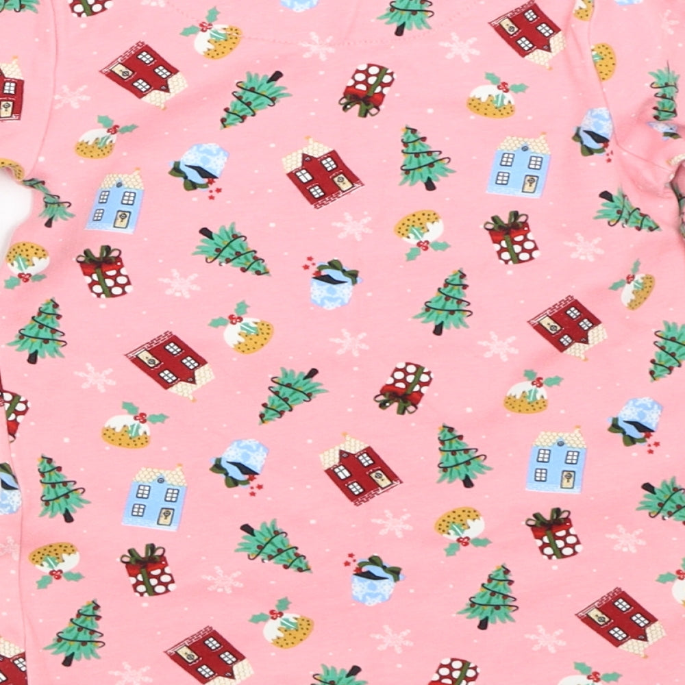 George Girls Pink Solid  Top Pyjama Top Size 3-4 Years  - christmas