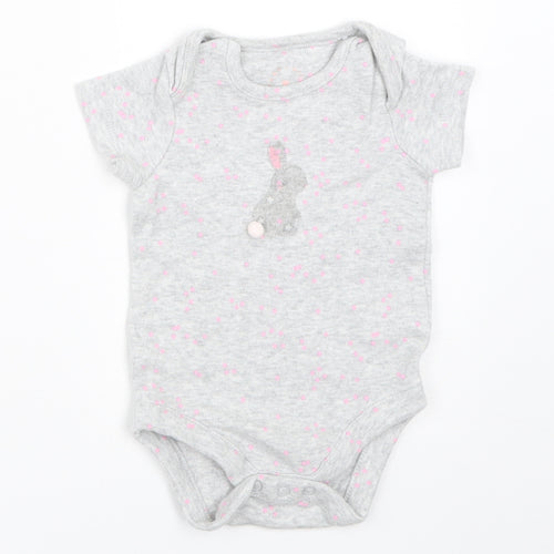 Mothercare Girls Grey   Babygrow One-Piece Size 0-3 Months