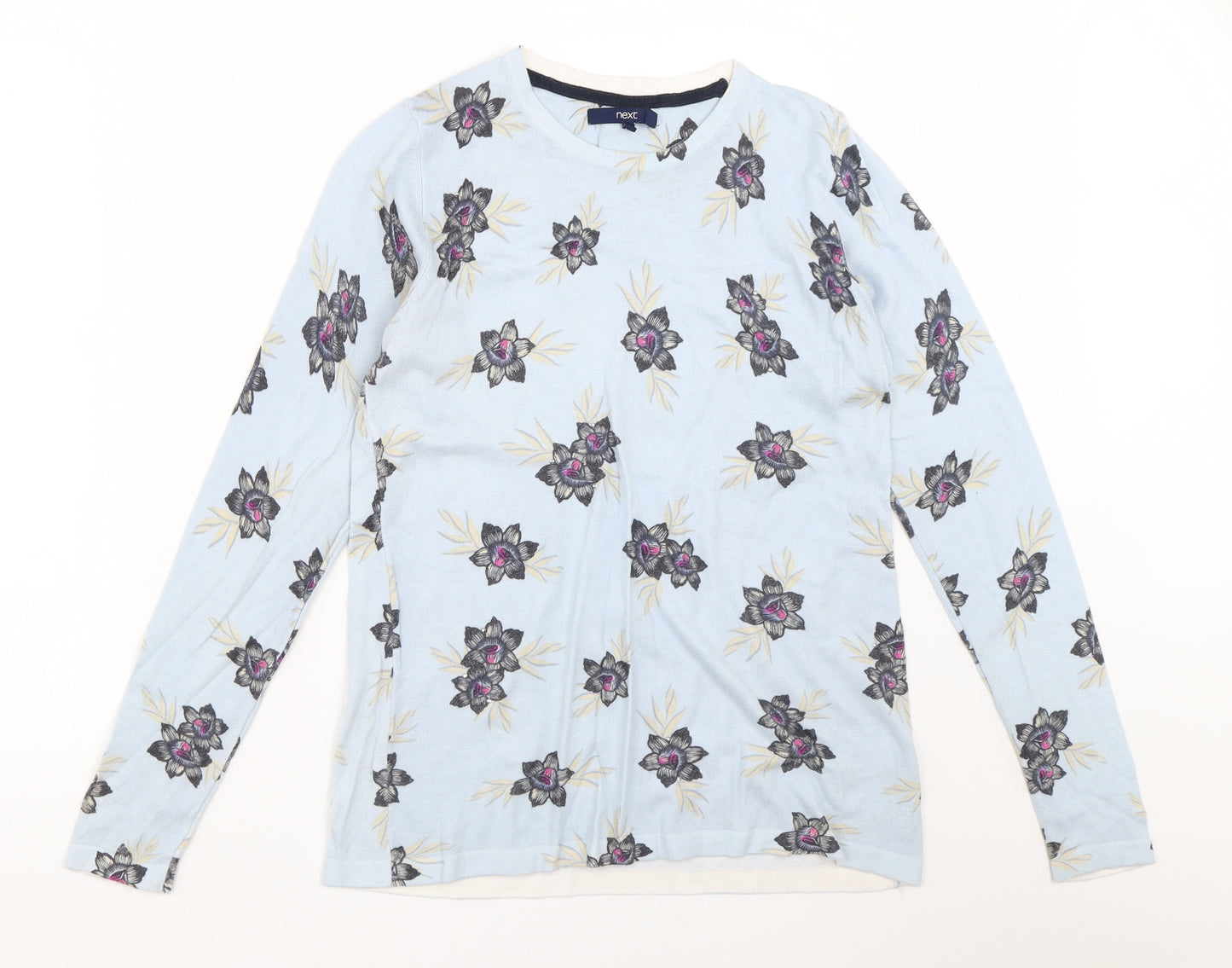 NEXT Womens Blue Floral  Pullover Jumper Size 12