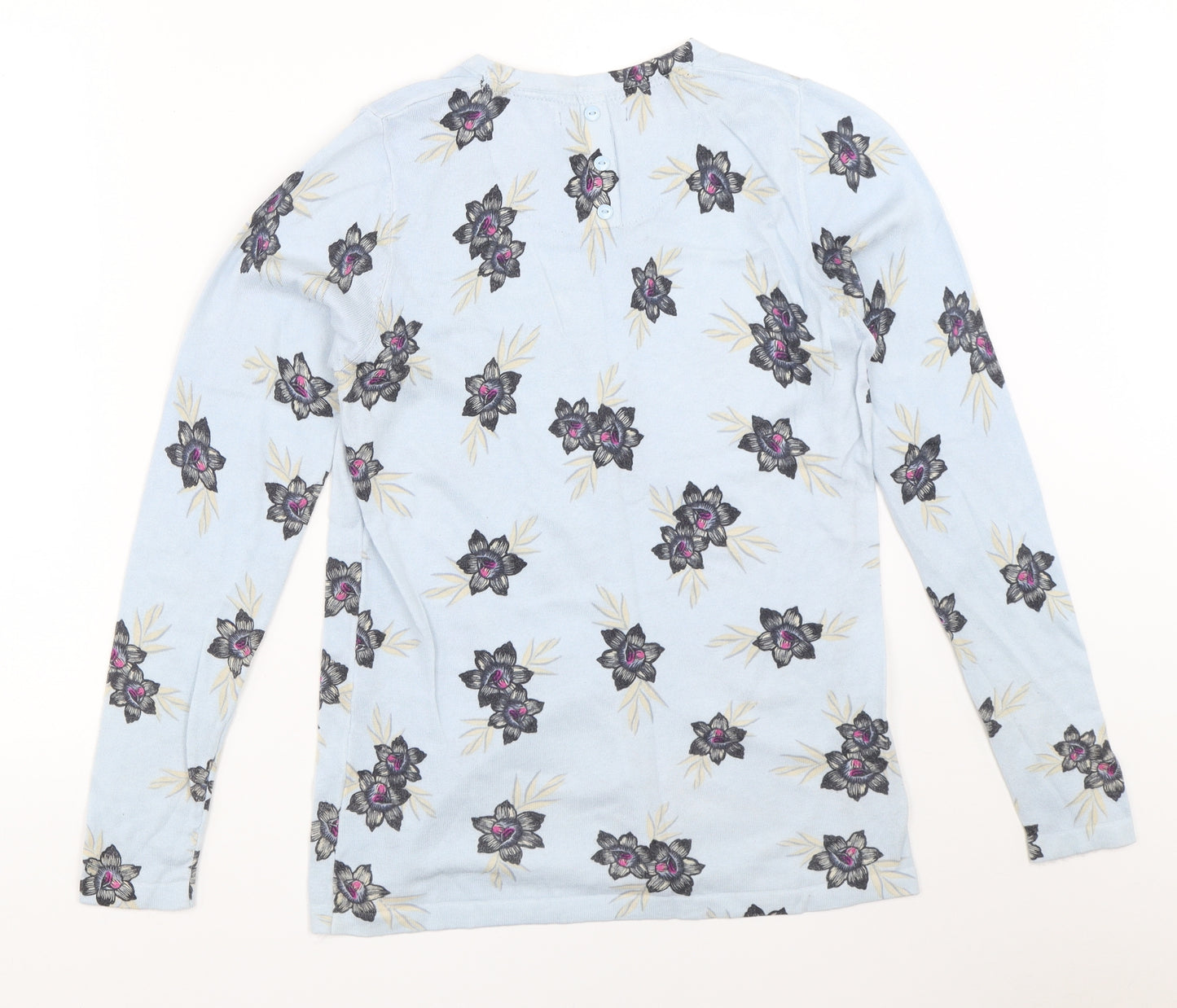 NEXT Womens Blue Floral  Pullover Jumper Size 12