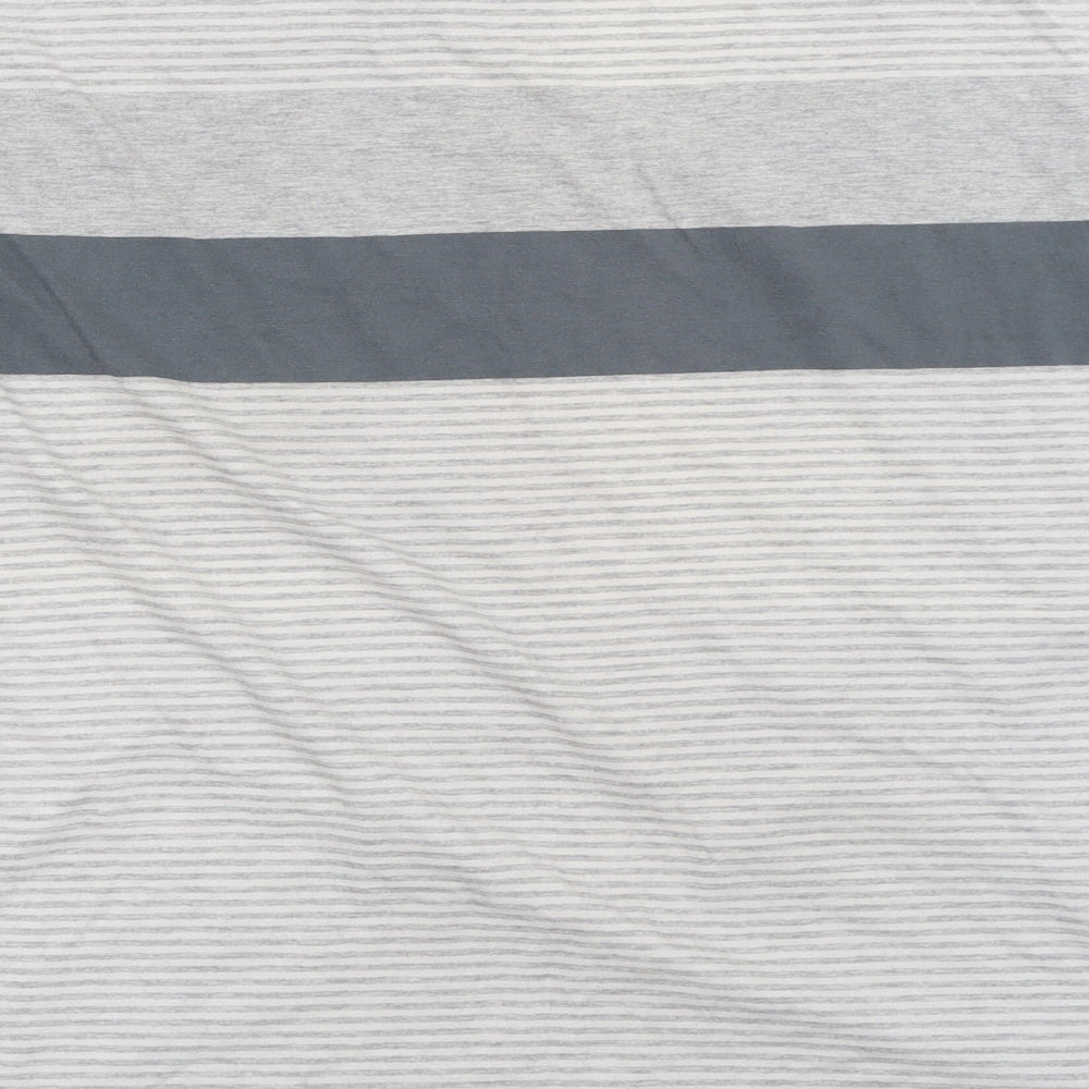 Maine New England Mens Grey Striped   T-Shirt Size 2XL