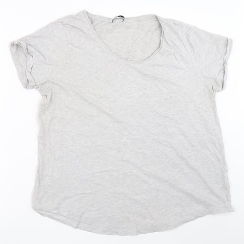 Very Womens Grey   Basic T-Shirt Size 18