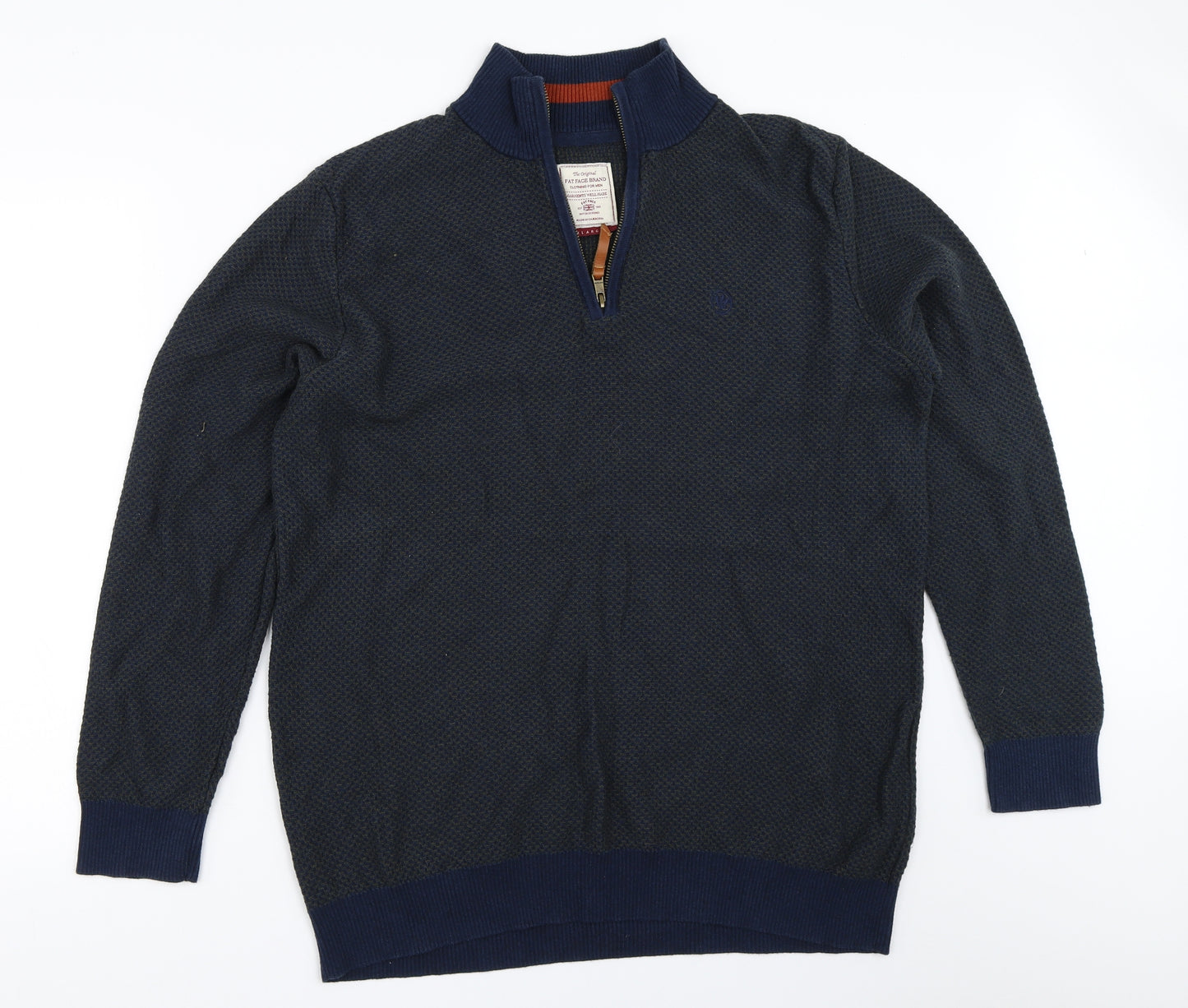 Fat Face Mens Blue   Henley Sweatshirt Size XL