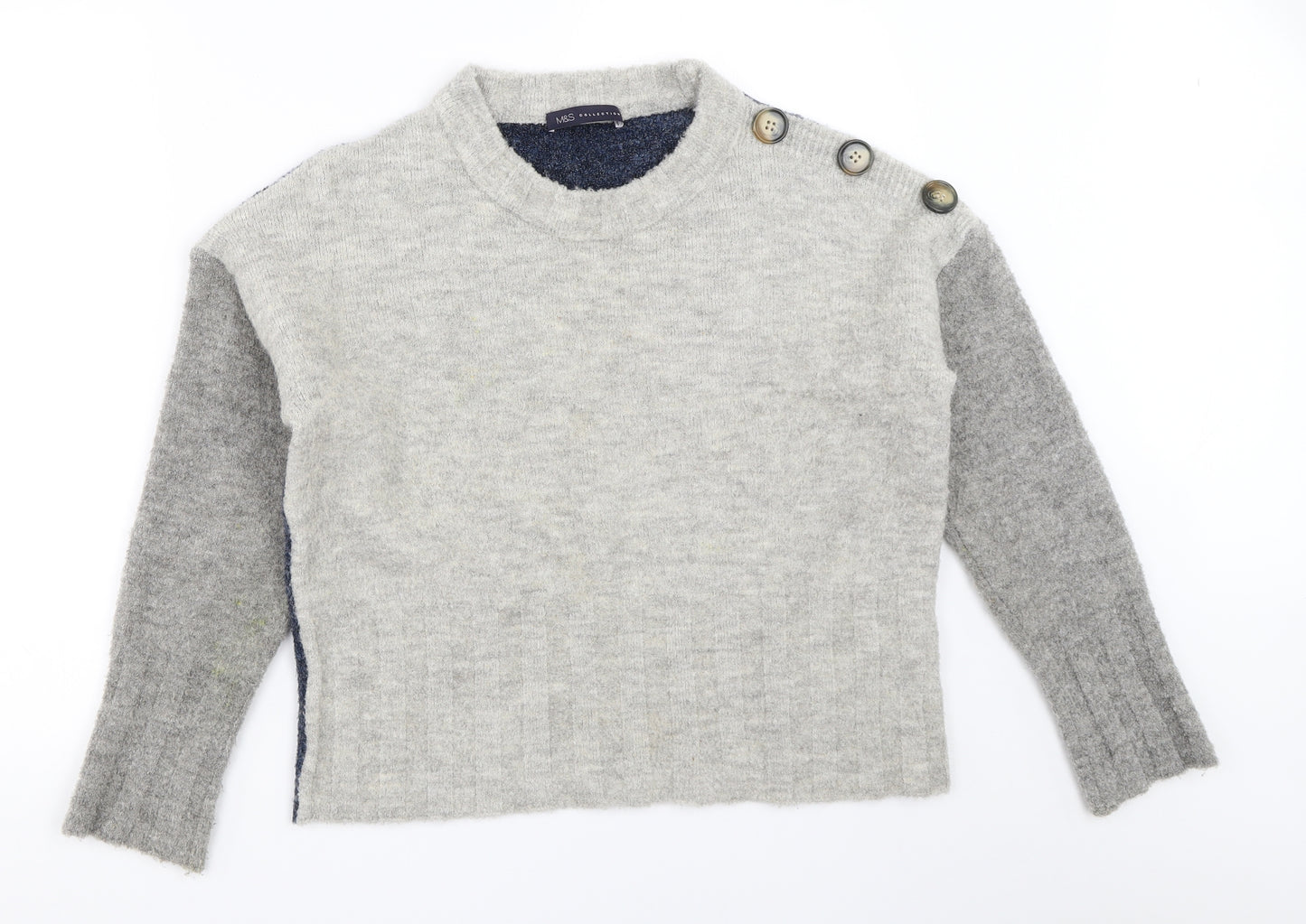 Marks and Spencer Womens Grey   Pullover Jumper Size M