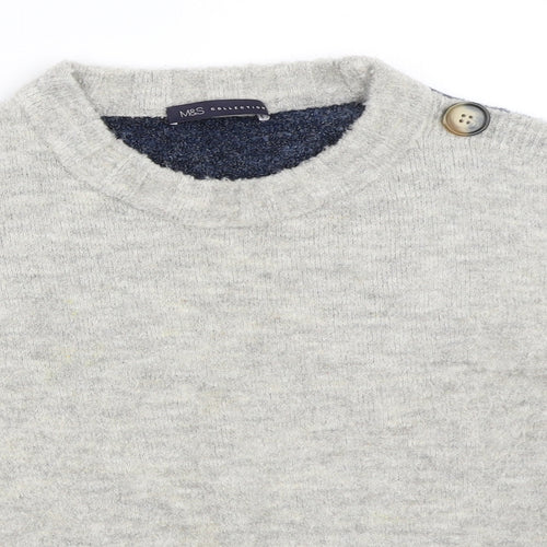 Marks and Spencer Womens Grey   Pullover Jumper Size M