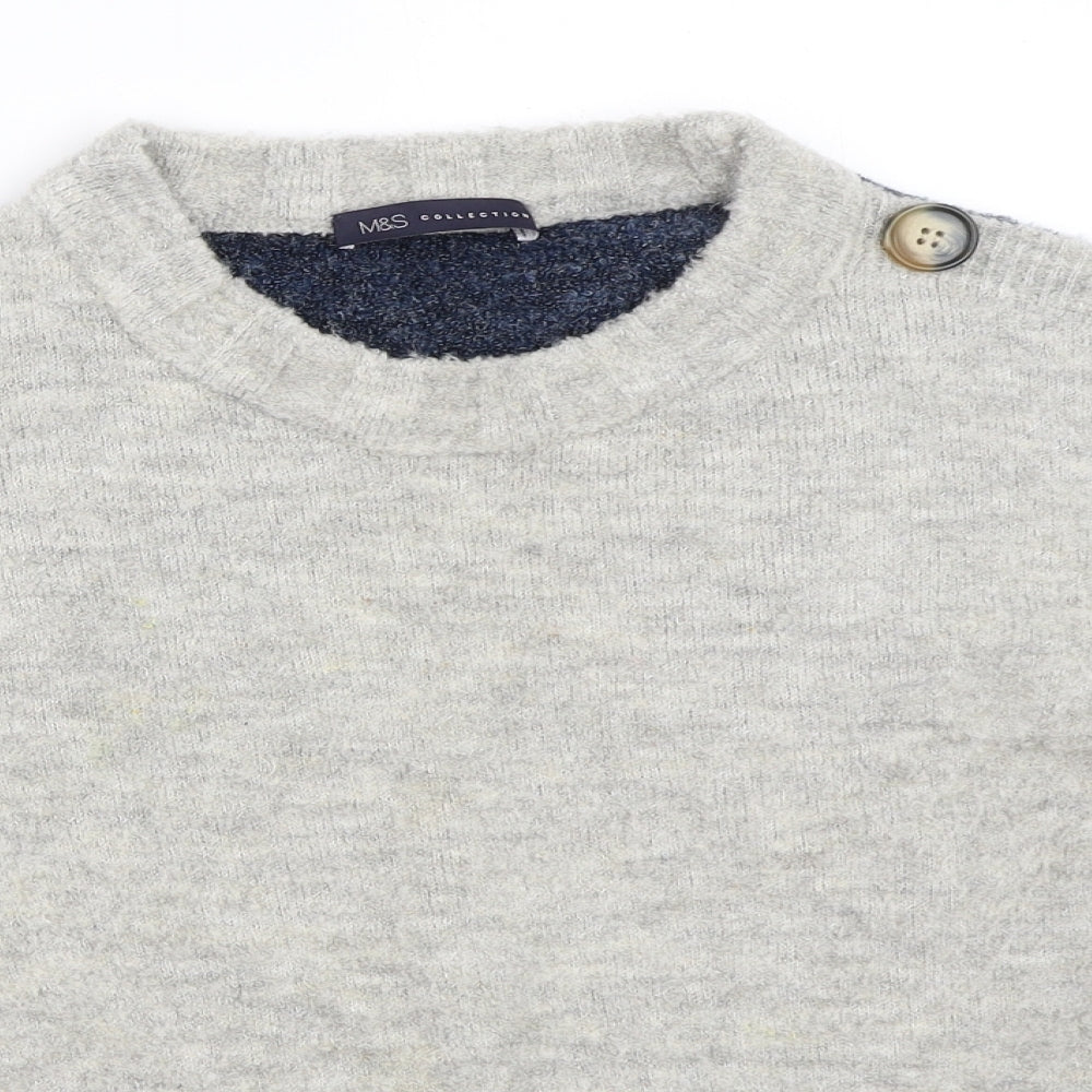 Marks and Spencer Womens Grey   Pullover Jumper Size M