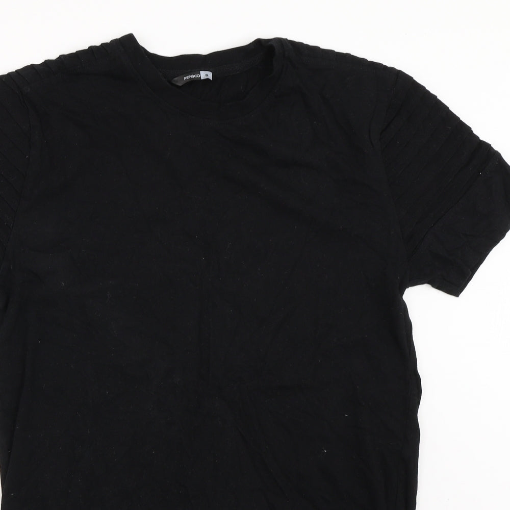 Pep&Co Mens Black    T-Shirt Size S