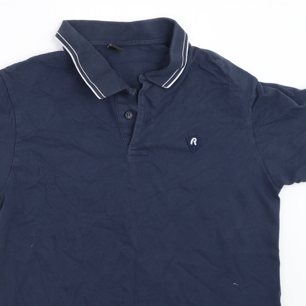 Replay Mens Blue    Polo Size M