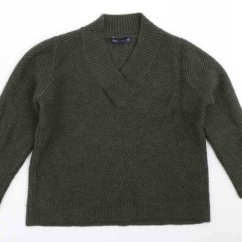 Marks and Spencer Womens Green   Pullover Jumper Size M