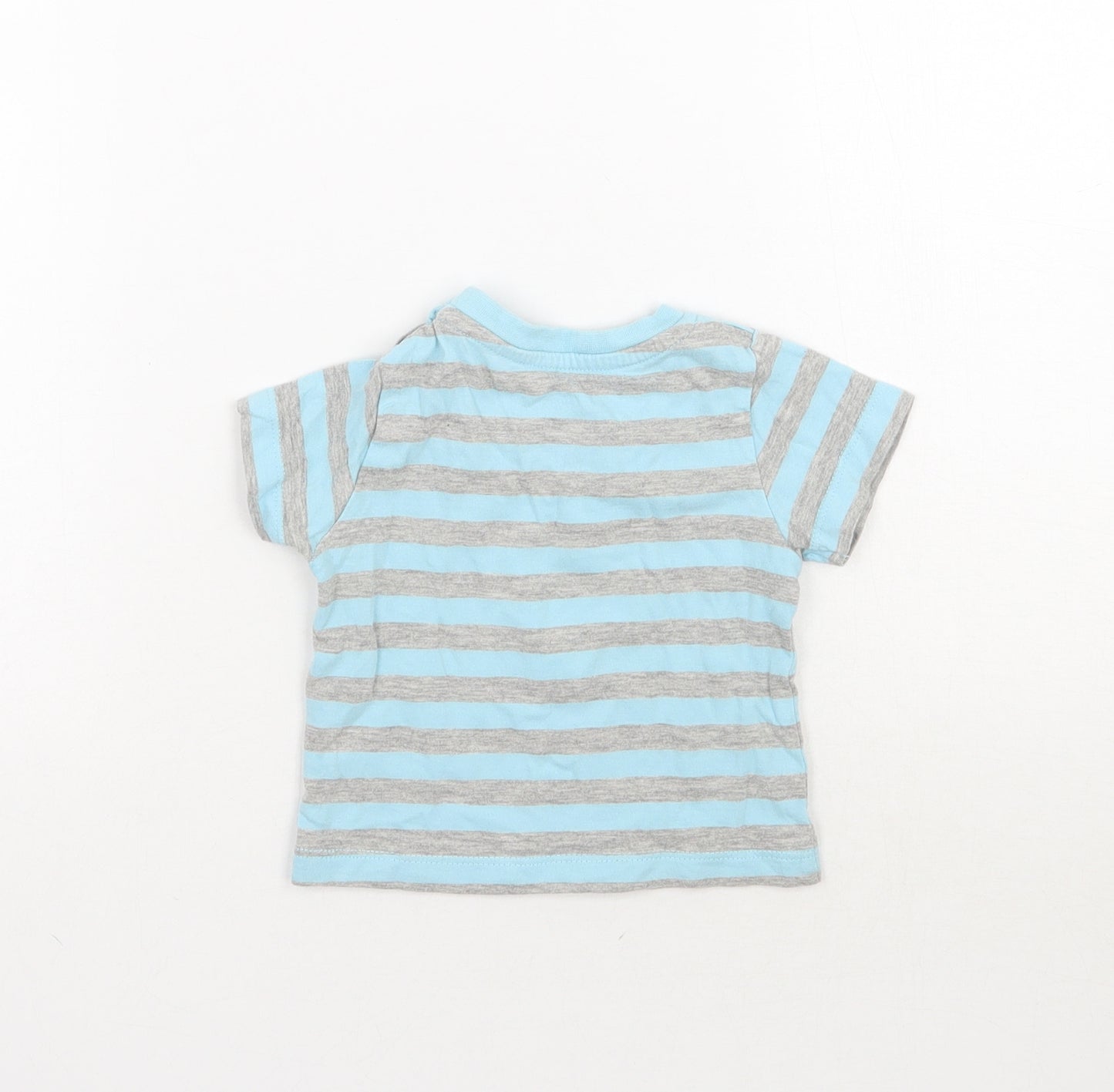 Looney Tunes Baby Blue Striped  Basic T-Shirt Size 3-6 Months