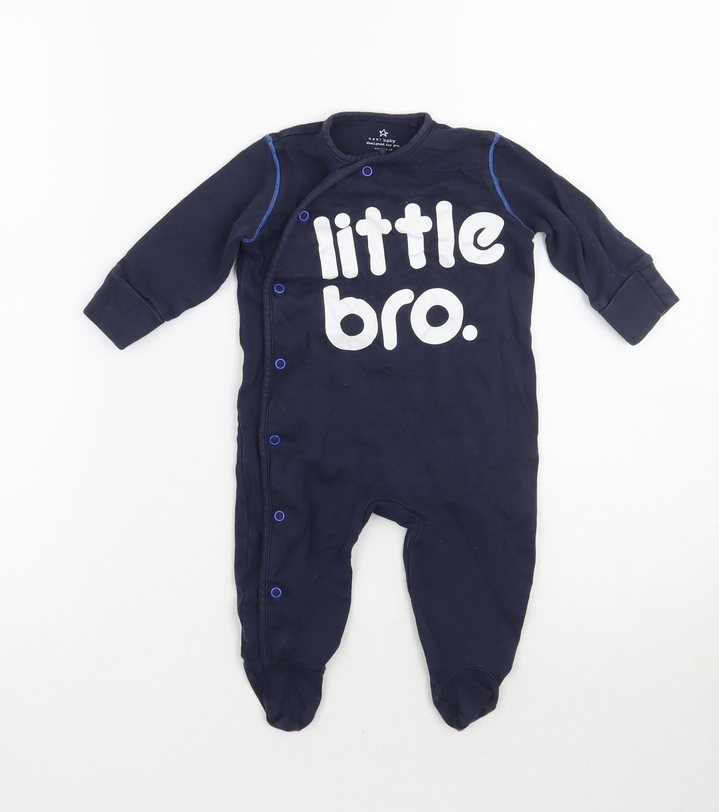NEXT Boys Blue   Babygrow One-Piece Size 3-6 Months