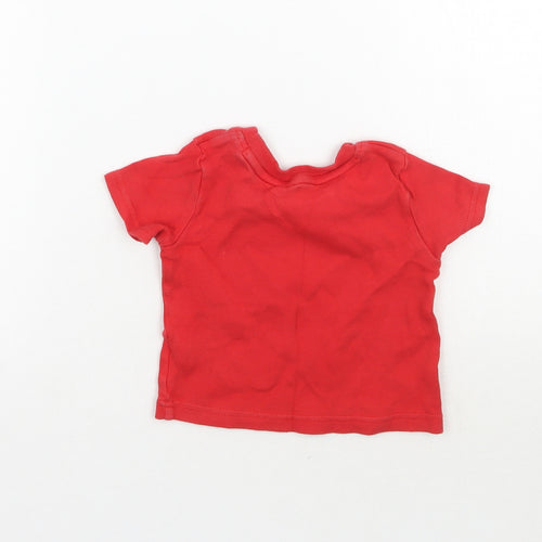 George Boys Red   Basic T-Shirt Size 3-6 Months  - Spiderman